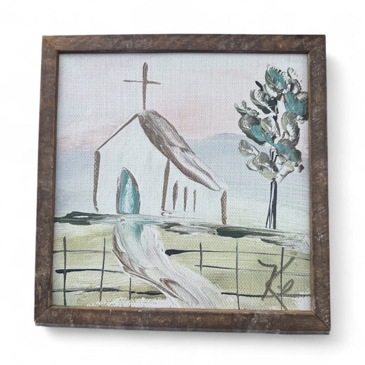Graceful Church Framed Art 36x36 or 42x42
