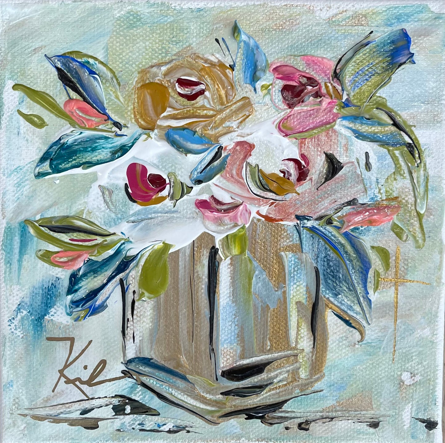 Sunday Bouquet Floral Framed Art