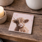 Highland Cow Valentine Coaster