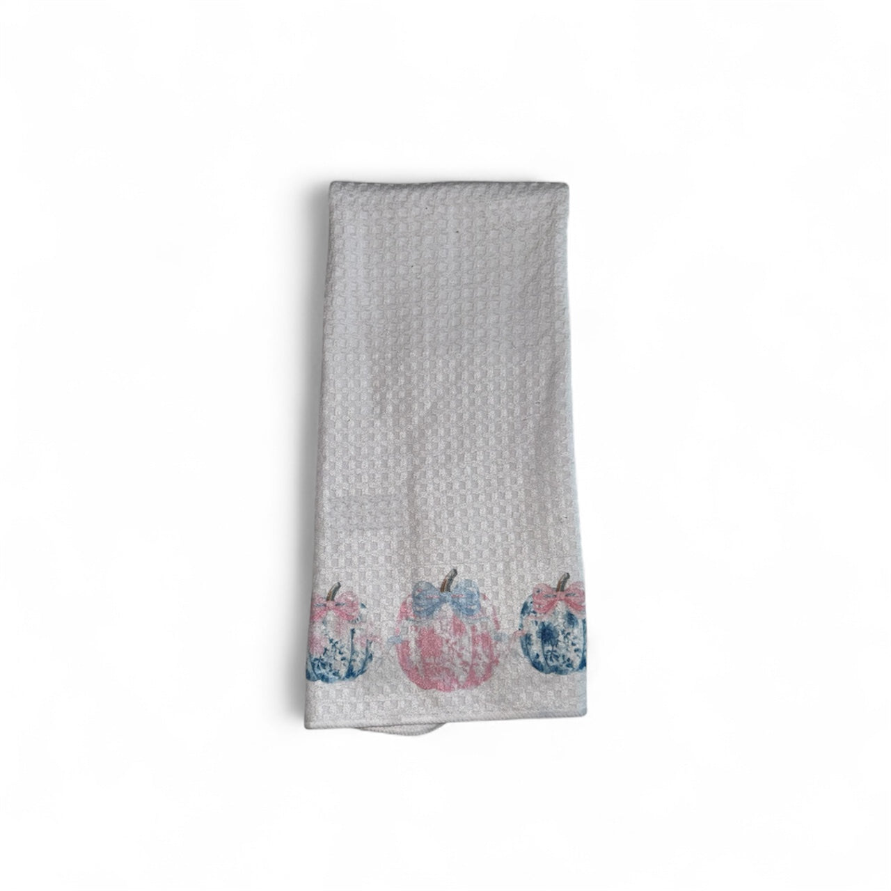 Pink & Blue Pumpkin Trio Tea Towel