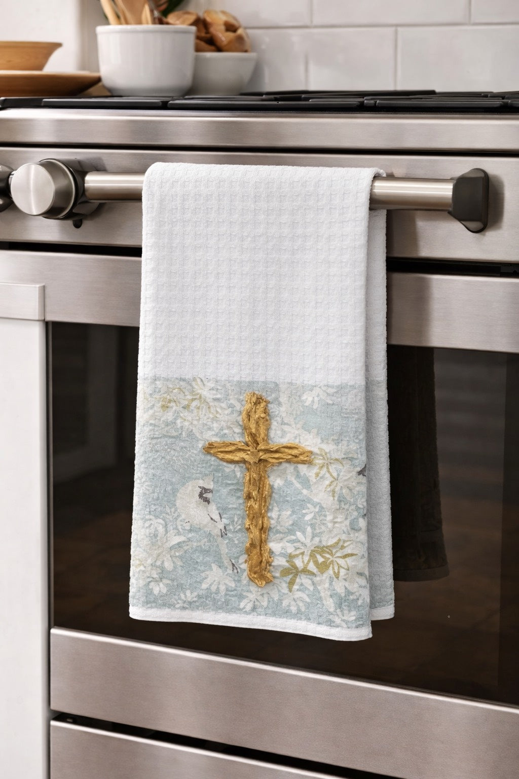 GA Gold Cross & Bird Towel