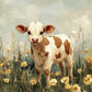 Brown White Cow Tea Towel