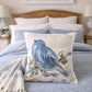 GA Fluffy Blue Bird Pillow