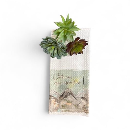 GA Faith Can Move Tea Towel