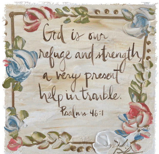 GA God Is Our Refuge Tea Towel