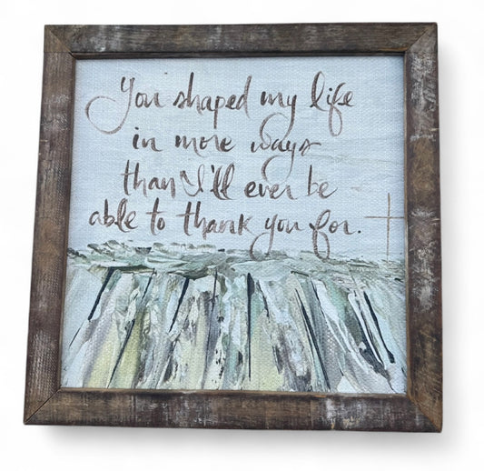 You Shaped Framed Art