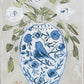 GA Bluebird Garden Vase Framed Art