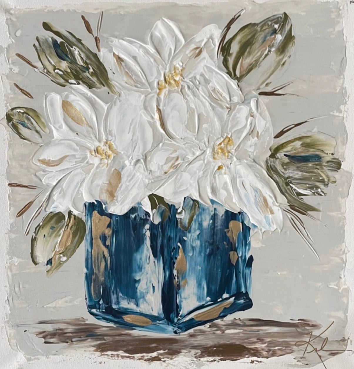 GA Magnolia Vase Framed Art