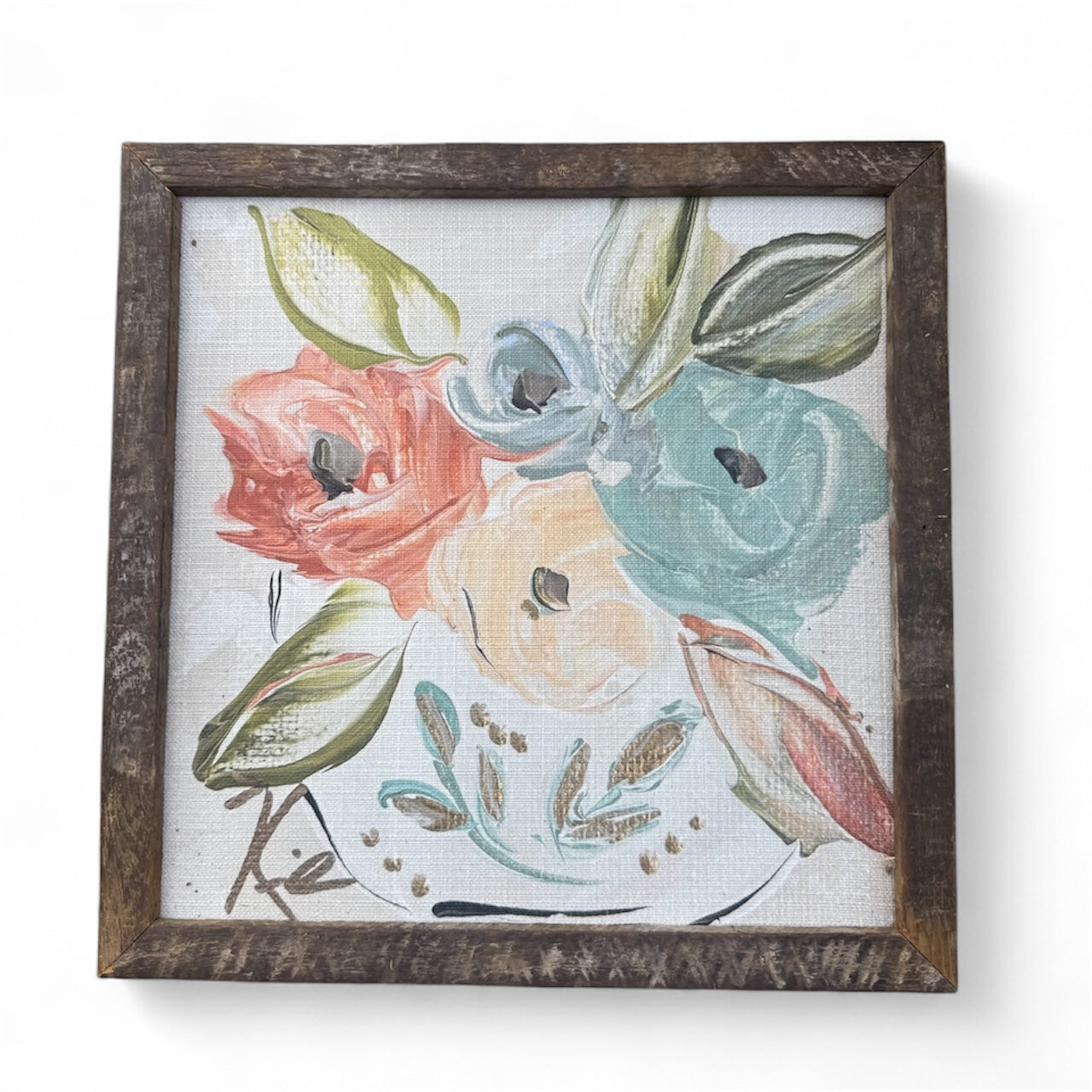 Pastel Petals Floral Framed Art 36x36 or 42x42