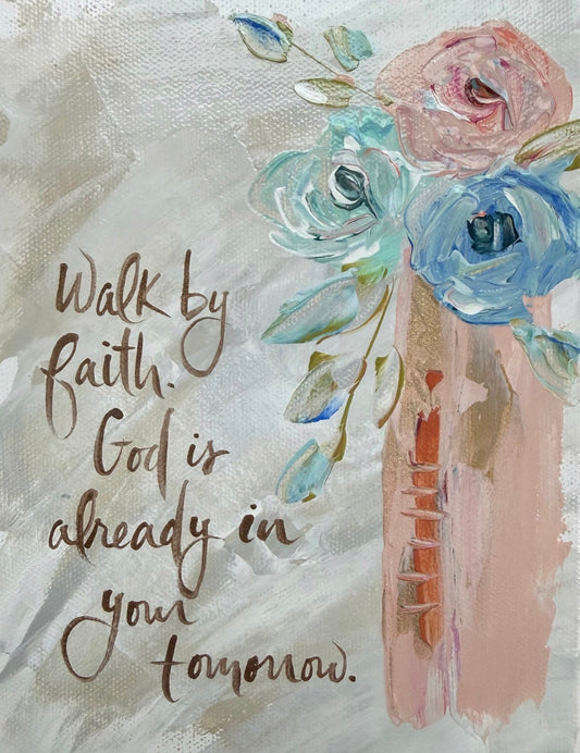 GA Walk By Faith Tea Towel