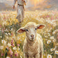 Jesus Saves Lamb Framed Art