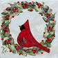 GA Cardinal Wreath Tea Towel