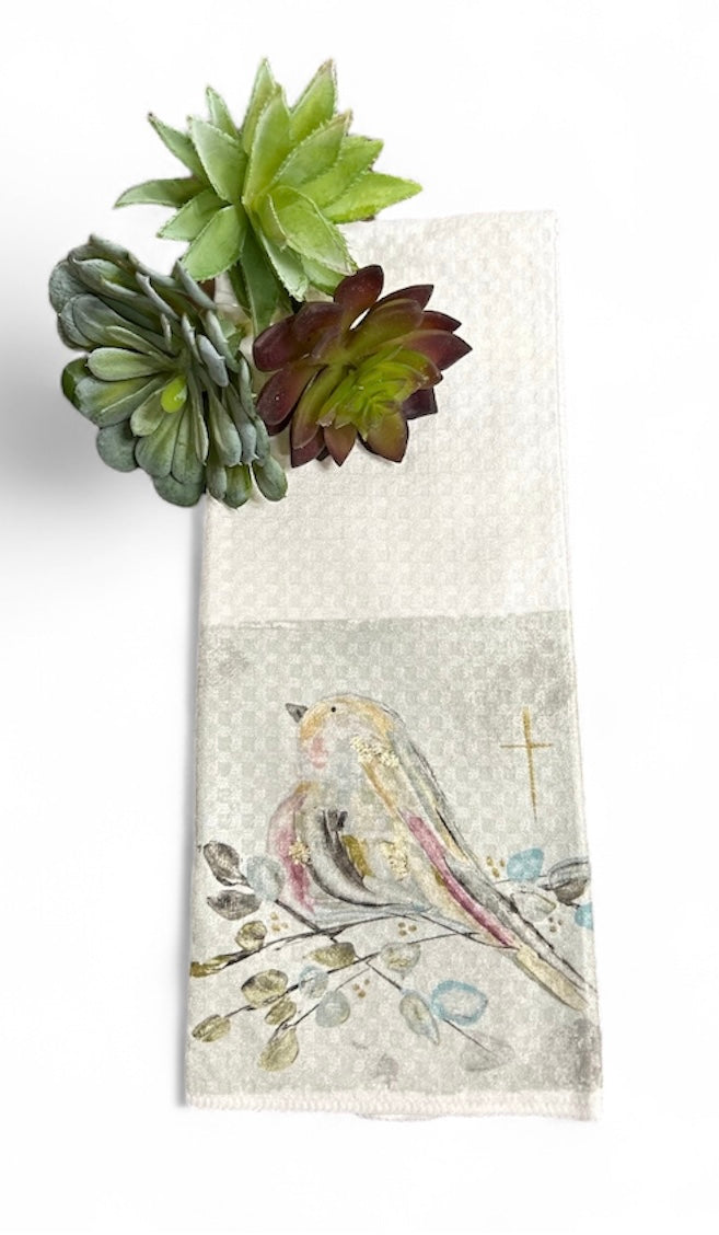 GA Bird & Cross Tea Towel