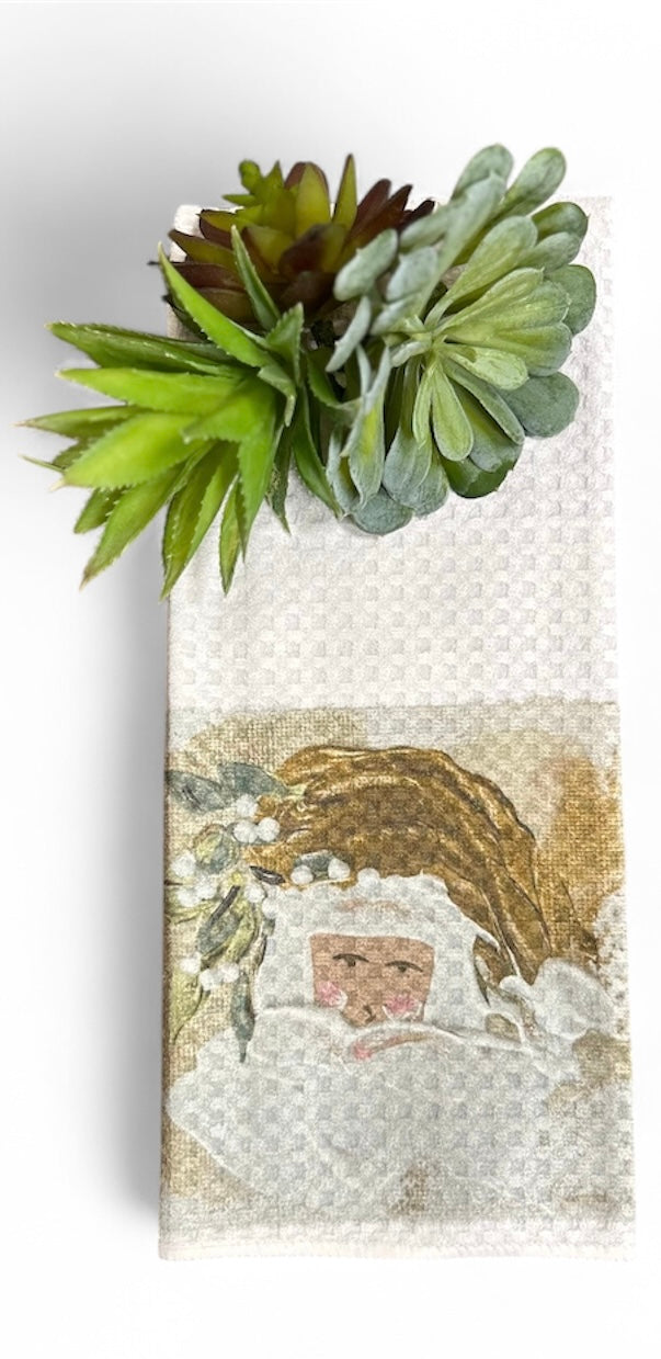 GA Gold Santa Tea Towel