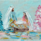 GA Turquoise Nativity Framed Art