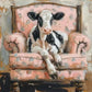 Cow Pink Chair Pillow