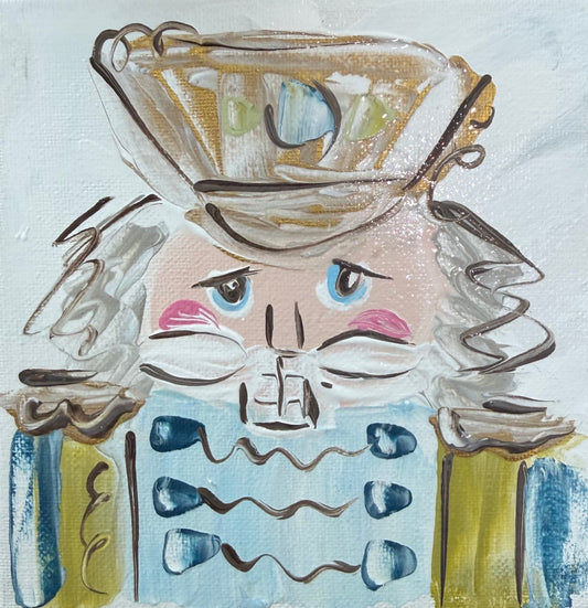 GA Blue Green Nutcracker Tea Towel