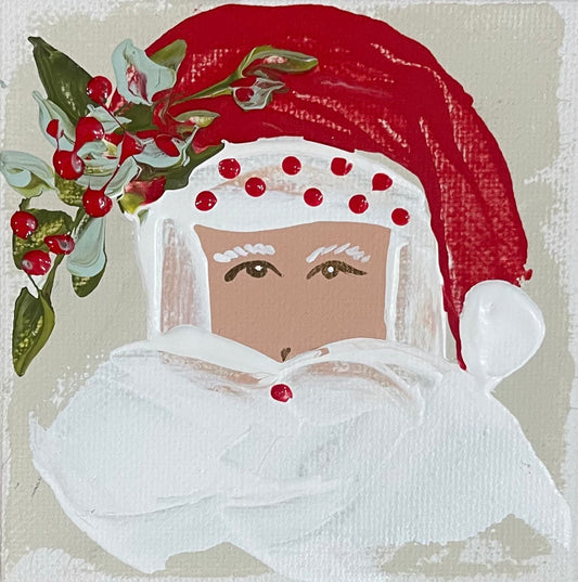 GA Polka Dot Santa Tea Towel