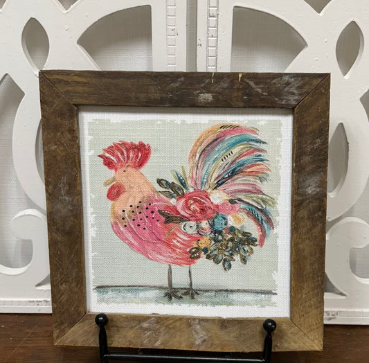 Rooster Framed Art