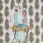 GA Christmas Tree Nativity Tea Towel