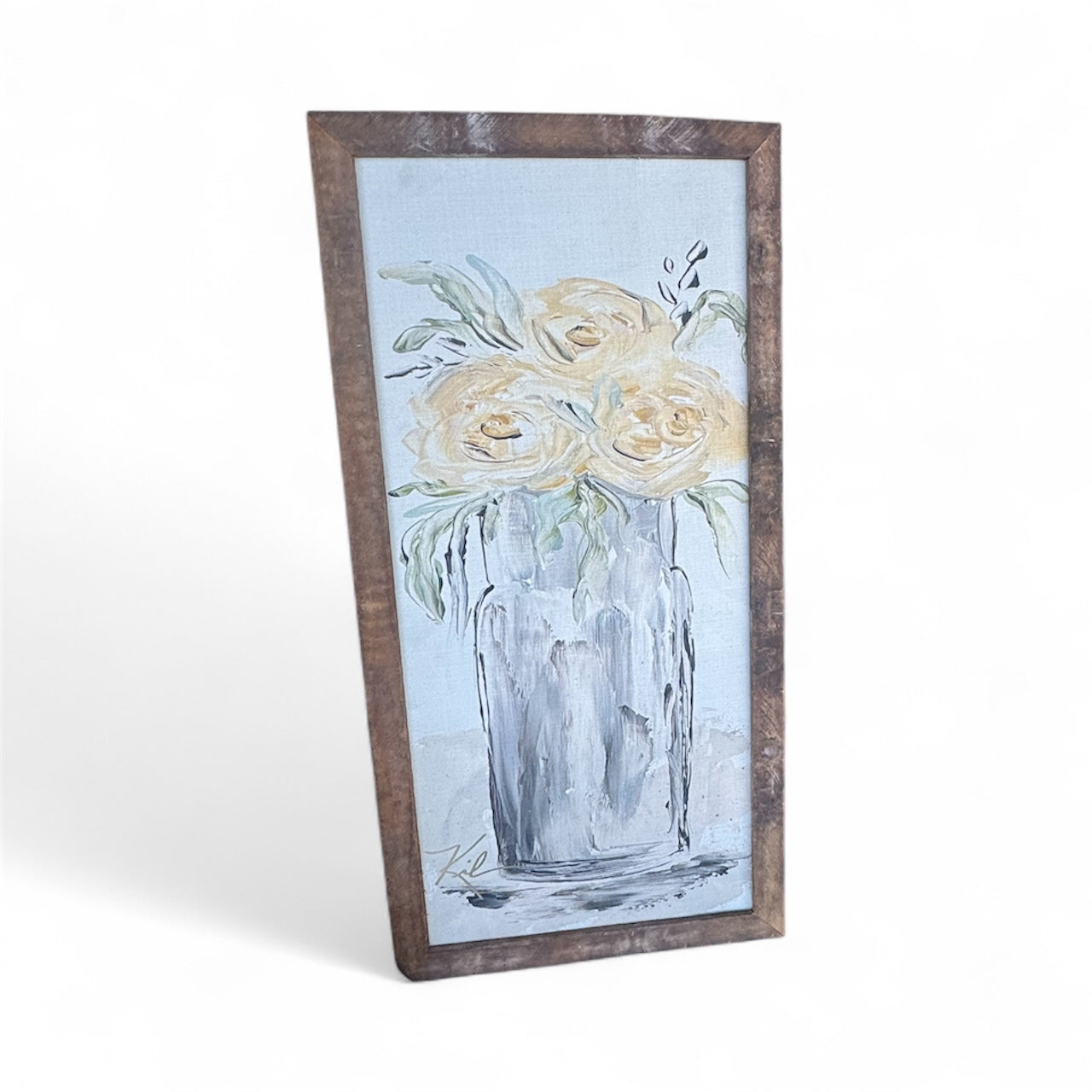 Lemon Light Floral Framed Art