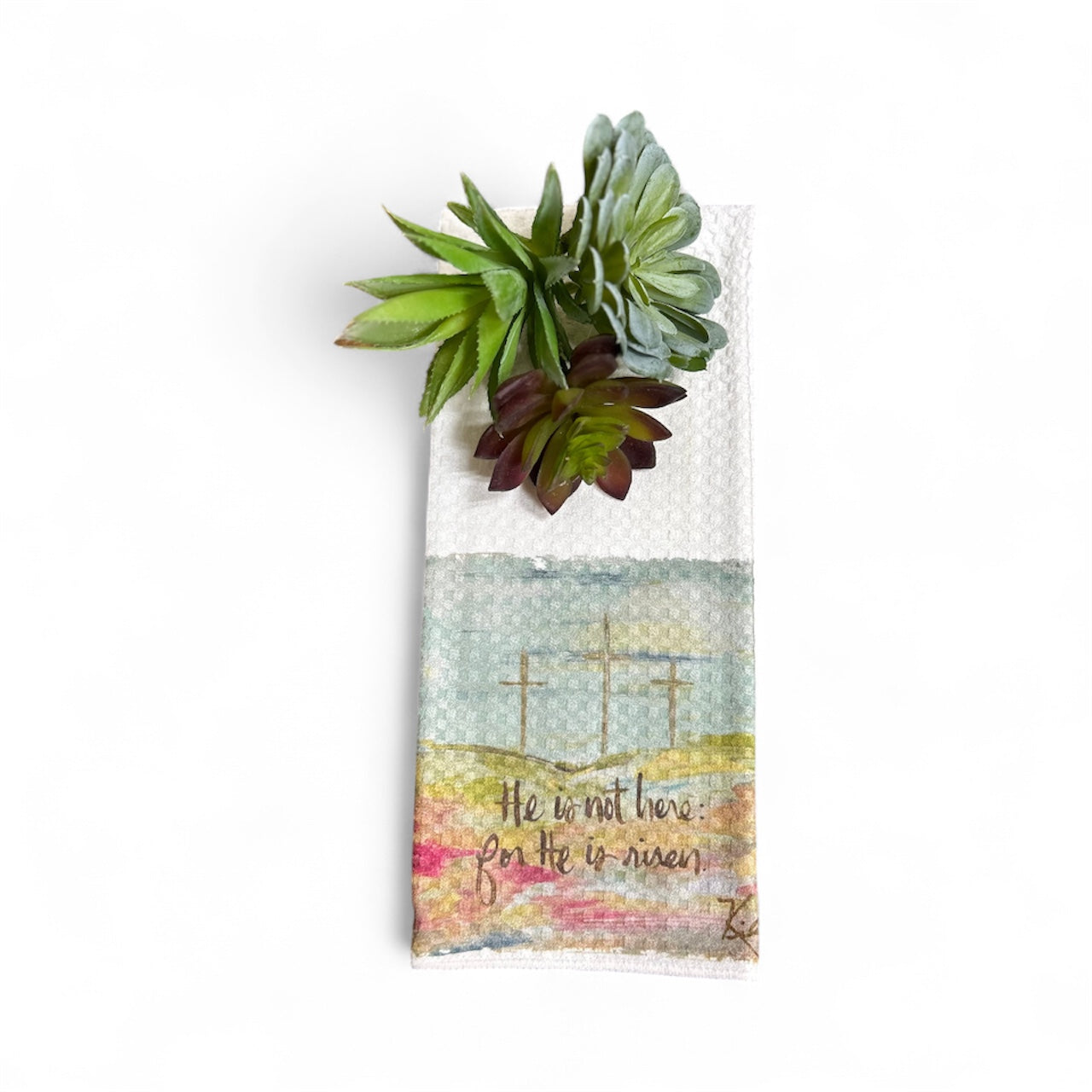 GA He is not here Tea Towel