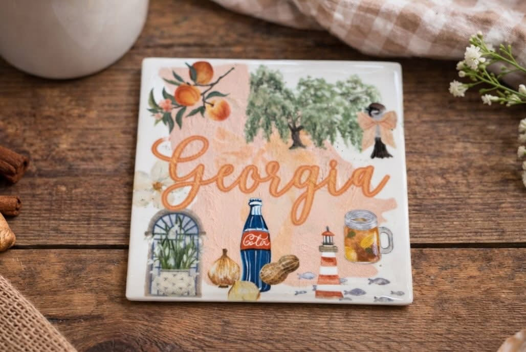 Georgia Watercolor Coaster