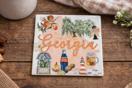 Georgia Watercolor Coaster