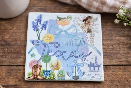 Texas Watercolor Coaster
