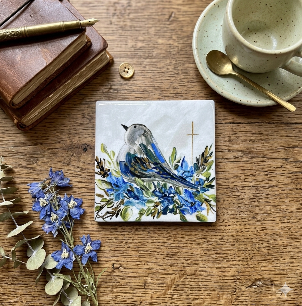 Floral Birdie Coaster