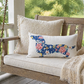 Blue Willow Weenie Dog Lumbar Pillow