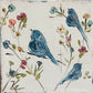 GA Navy Birds and Flowers Pillow
