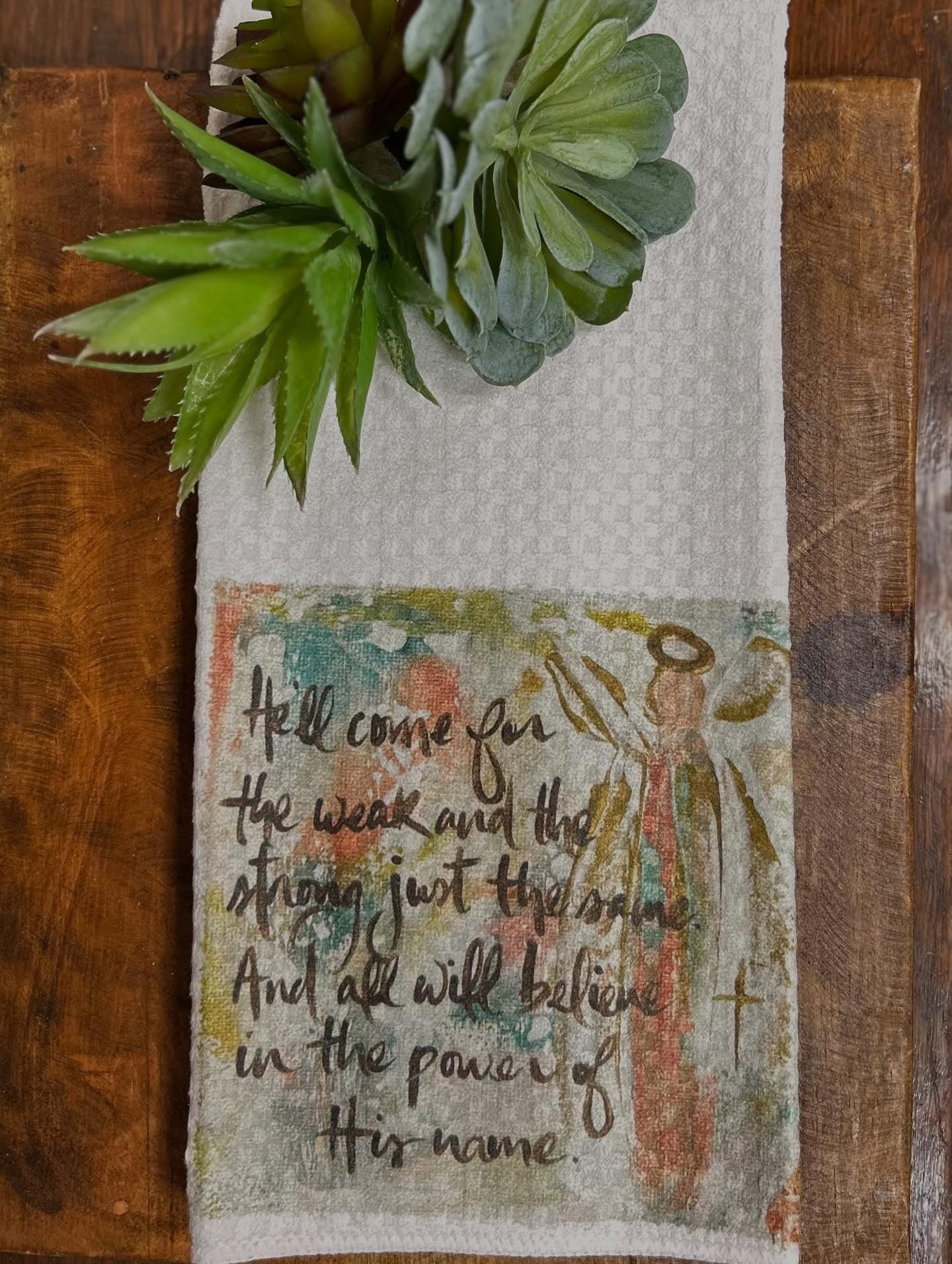 He’ll Come For Tea Towel