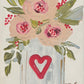 GA Heart Vase Framed Art