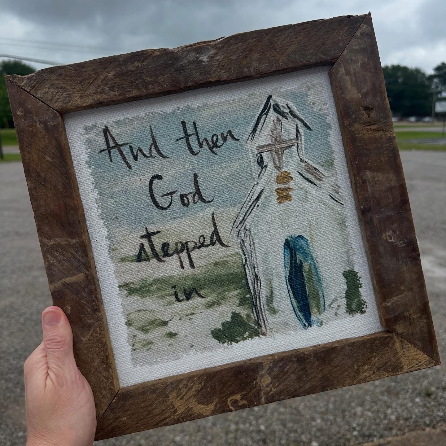 And Then God Stepped In Framed Art