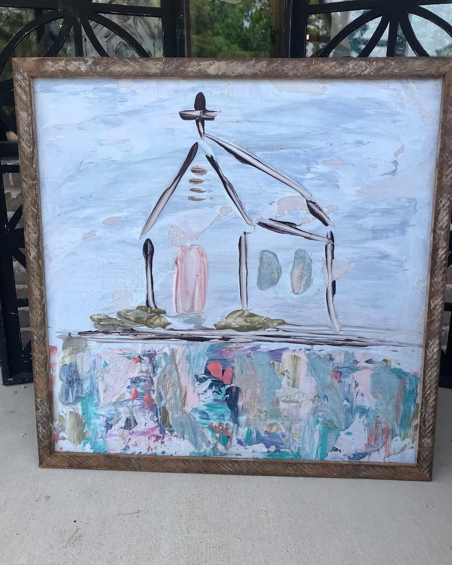 Pastel Church Framed Art
