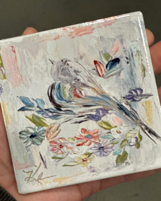 Colorful Bird Coaster