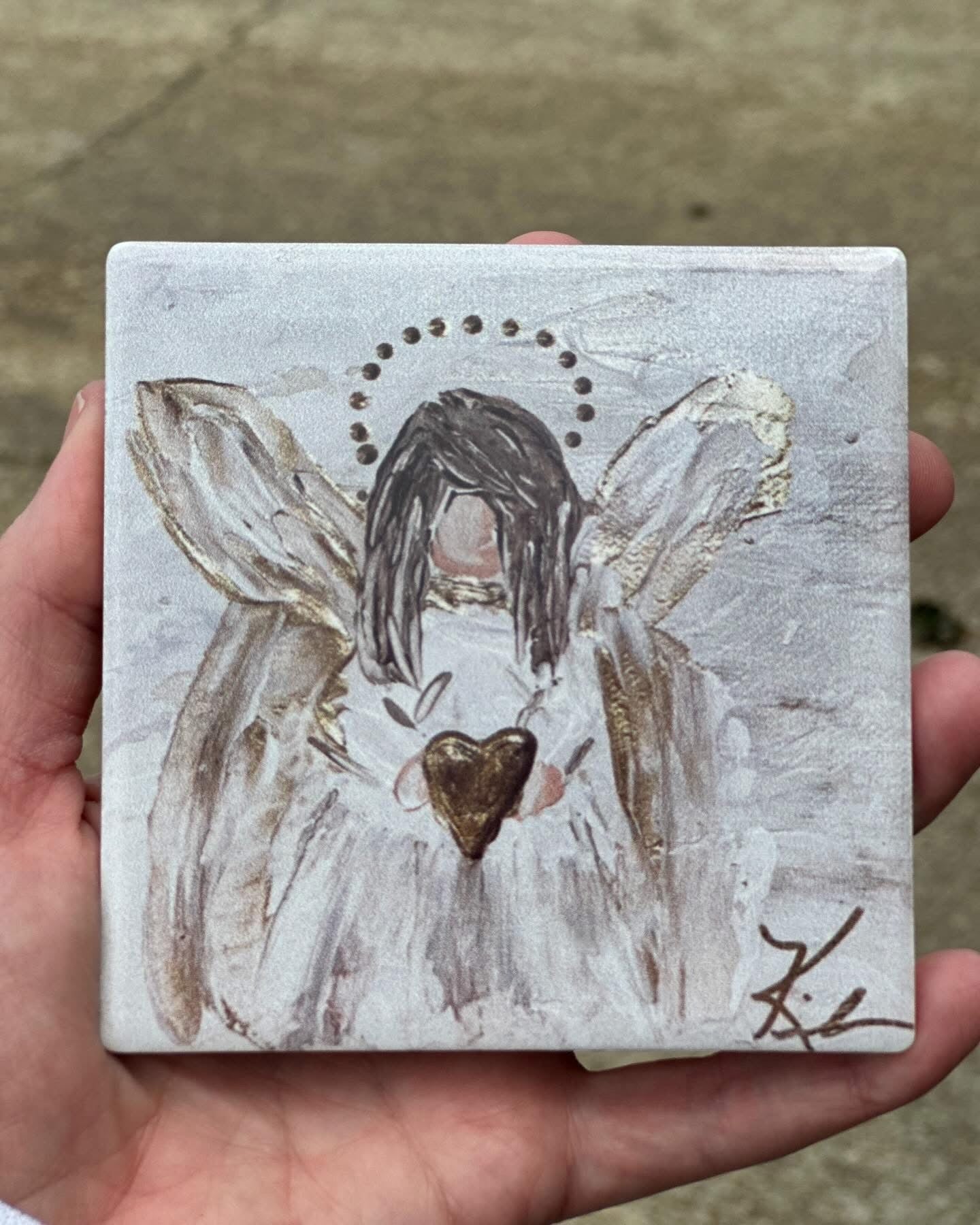 Neutral Angel Coaster – Grey Antler Home