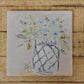 Pastel Flowers With Blue & White Vase Coaster