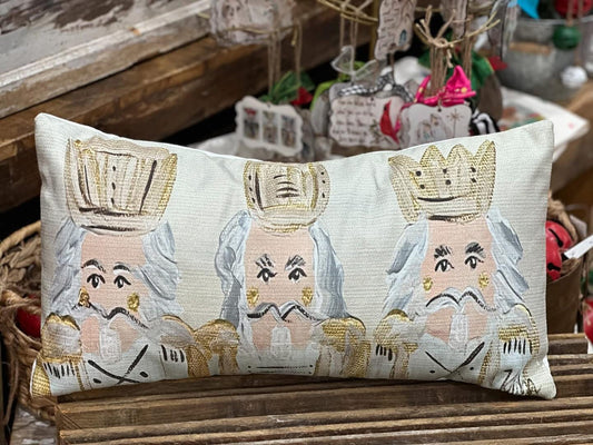 Neutral Nutcracker Trio Lumbar Pillow