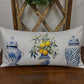 Lemon Vase Trio Lumbar Pillow