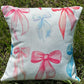 Pink & Blue Bows Pillow