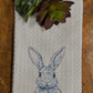 Blue Chinoiserie Bunny Tea Towel