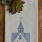 Blue Chinoiserie Church Tea Towel