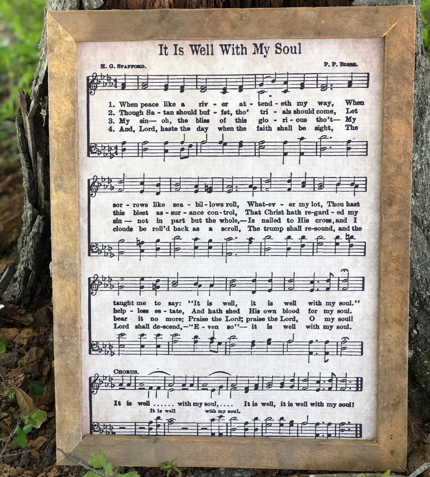 It Is Well Hymnal Framed Art
