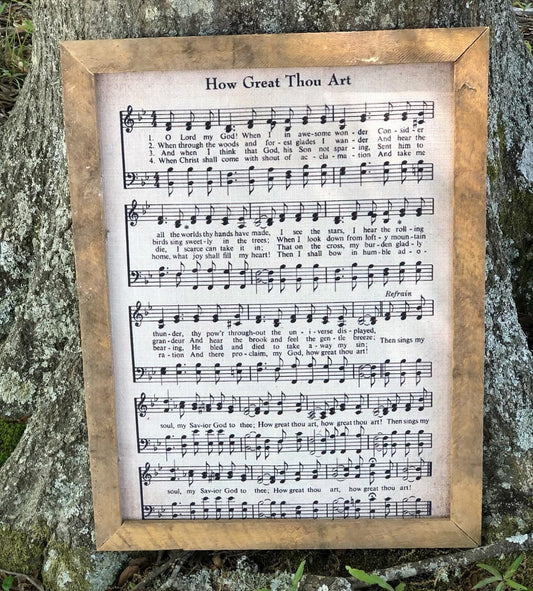 How Great Thou Art Hymnal Framed Art