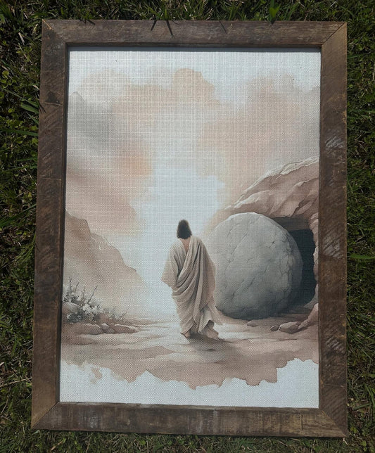Jesus & The Tomb Framed Art