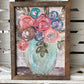 Turquoise Vase Floral Framed Art