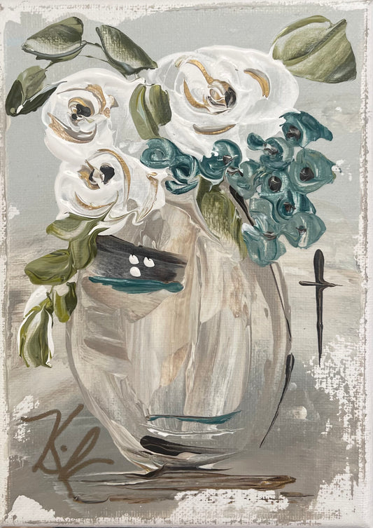 GA Jamie's Vase Tea Towel