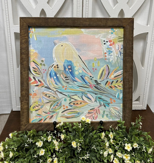 Summertime Birdie Framed Art